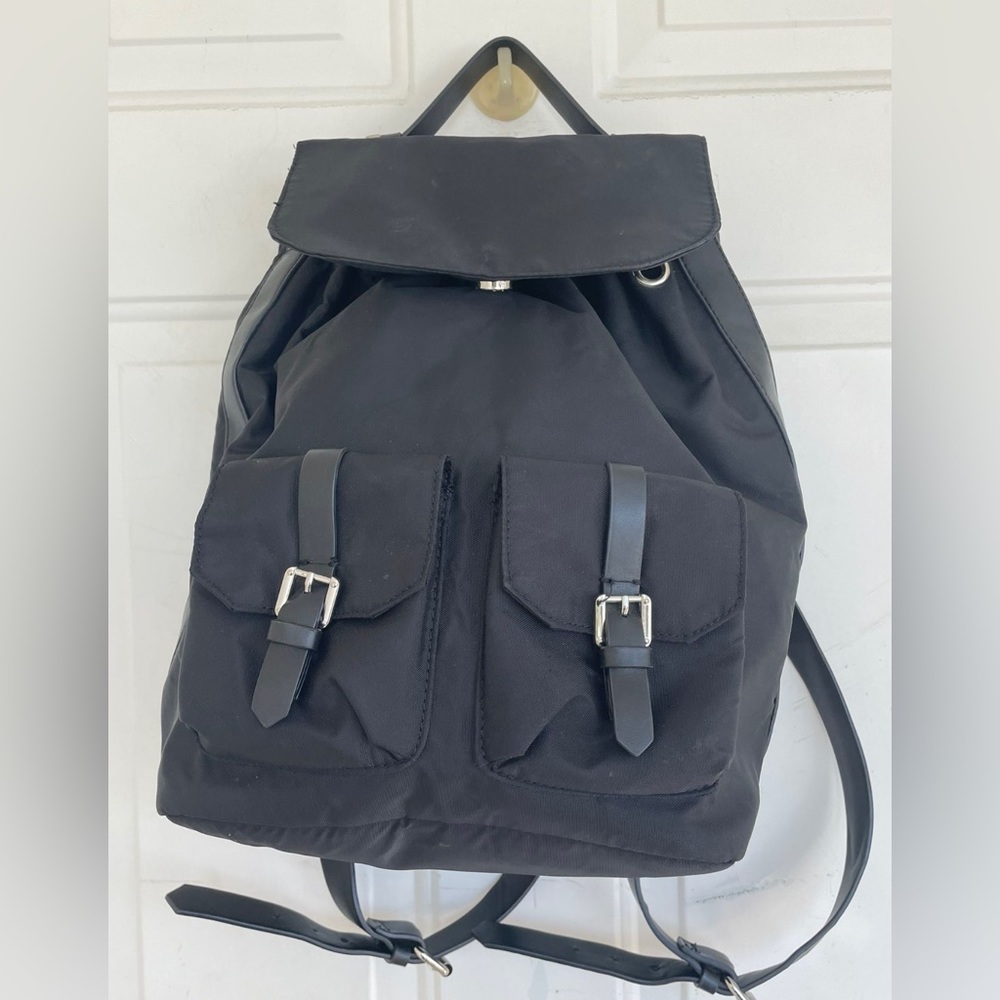 ZARA Black Nylon Backpack
